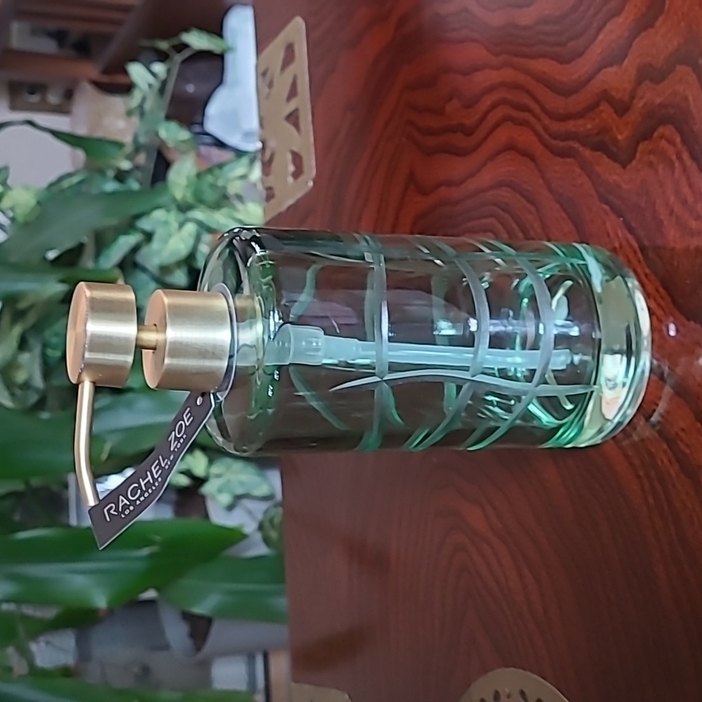 Rachel Zoe Etched Glass Soap Dispenser